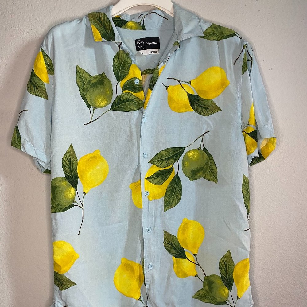 Original Use, Light Blue, Short Sleeve Button-up